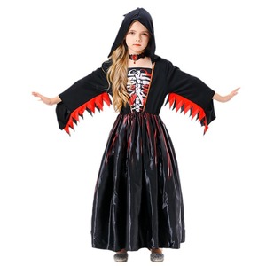 Nuovo Costume da Teschio per Bambine di Halloween Luolan, Travestimento Horror Nero per <span class=keywords><strong>Film</strong></span> e TV, <span class=keywords><strong>Fantasia</strong></span> Europea e Americana - Product Image 2