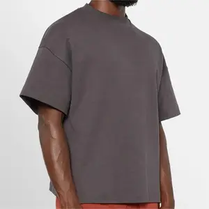 220 255 gsm erkekler boy t shirt özel baskı özel tişört gömlek lüks % 100% pamuk temel boxy sağlıklı tişört üretici