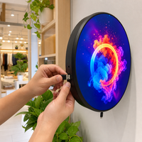 Señalización Comercial Interior para Marcas, Panel LED Circular P2.5 SMD2020 con Logotipo, Compatible con Actualización de Programa USB sin Conexión