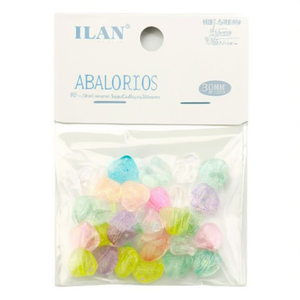Ilan Abalorios Perline iridescenti a forma di cuore da 10 mm per la creazione di gioielli 30 pezzi - Product Image 2