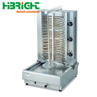 Highbright Offre Spéciale Gril à Poulet Shawarma Commercial en Acier Inoxydable Électrique/Gaz 4.5kw AC 220V avec Rotation Automatique