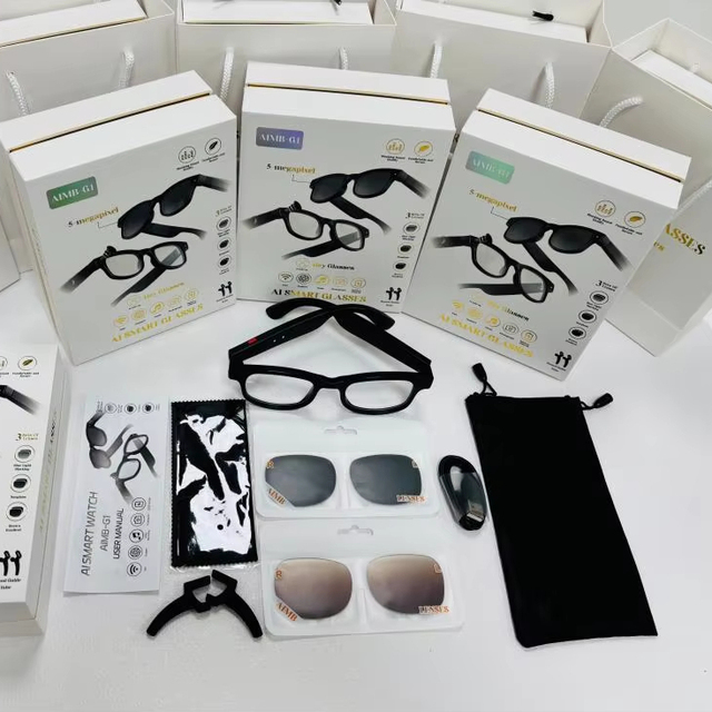 G1 4K Smart Glasses Camera for Wireless Charging Ai Translation 8MP HD Silent Video Recording AI Voice Assistant APP