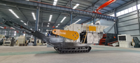 Concasseur de pierres mobile sur chenilles avec moteur de pompe PLC et moteur pour l'exploitation minière, mobilité tout-terrain, capacité max. 450 t/h