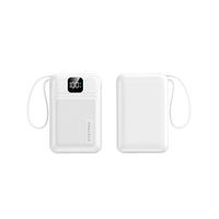 Batterie externe ultra-compacte haute capacité à charge rapide 20000 mAh 22,5 W avec écran LED et câble intégré, chargeur mobile personnalisé pour usage extérieur