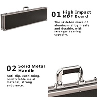 Flight Case en alliage d'aluminium de haute qualité pour guitare et piano pour claviers de piano numérique Pianos à roulettes Support OEM personnalisé
