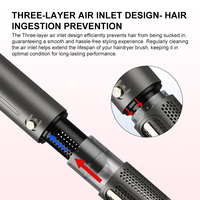 Fabricant de gros 6 en 1 Brosse pour sèche-cheveux Set de lisseur au plasma Styler pour cheveux chauds personnalisé 3X Séchage et bouclage plus rapide