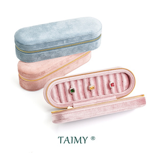 Factory Price Custom Logo Ring <strong>Box</strong> Organizer Wholesale Top Quality Velvet Ring Storage <strong>Jewelry</strong> <strong>Box</strong> for Rings Display - Product Image 4