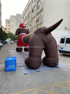 Décoration de Noël, chien dachshund gonflable géant avec un long corps, modèle gonflable pour événement de Noël - Product Image 4