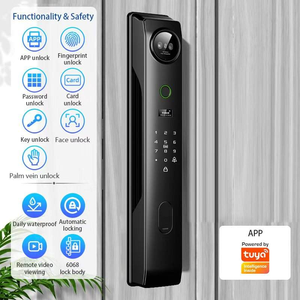 Interphone vidéo entièrement automatique avec intelligence artificielle, déverrouillage par empreinte digitale et carte, reconnaissance faciale 3D, serrure intelligente WiFi Tuya avec caméra - Product Image 2