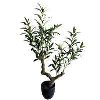 Plante d'olivier artificielle en plastique, verdure réaliste, petit olivier artificiel, bonsaï artificiel pour la maison, la salle de bain, le bureau