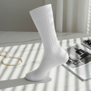 <span class=keywords><strong>Calcetines</strong></span> de oficina de vestido informal de alta calidad para <span class=keywords><strong>hombre</strong></span>, agujas dobles, algodón mercerizado, tobillo fino, <span class=keywords><strong>verano</strong></span>, negocios formales, hechos a mano - Product Image 4