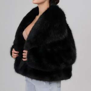 Giacche da ragazza con collo a girocollo in <span class=keywords><strong>pelliccia</strong></span> <span class=keywords><strong>corta</strong></span> cappotto da donna - Product Image 4