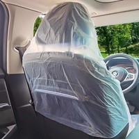 Housse de siège de voiture jetable en PE transparent, film protecteur en plastique imperméable pour atelier de réparation automobile