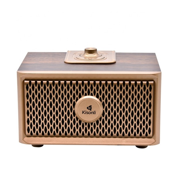 Kisonli Multi-function Desk Wooden  Digital Power 10W Wireless Speaker