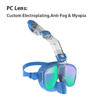 Masque de plongée intégral OEM personnalisable avec logo, anti-buée, étanche, pour la plongée sous-marine, avec lentilles en PC, vente en gros