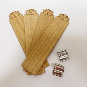 Mèches de bougie en bois, noyau en bois naturel sans fumée avec base en métal pour l'artisanat de fabrication de bougies bricolage - Product Image 2