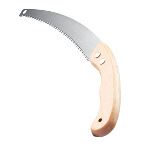 เลื่อยมือด้ามไม้ ใบเลื่อยเหล็กคาร์บอนสูง คมโค้ง สำหรับตัดแต่งกิ่งไม้ในสวน ต้นไม้ผลไม้ ใช้งานกลางแจ้ง - Product Image 2