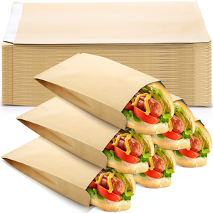 Sacs en papier kraft colorés imprimés sur mesure de qualité alimentaire pour les repas à emporter et la restauration rapide - Product Image 5