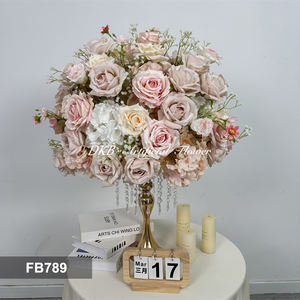 DKB Centros de Mesa de Rosas y Hortensias Artificiales de Seda Realistas para Decoración de Mesas de Bodas y Fiestas - Diseño Moderno Hecho a Mano - Product Image 3