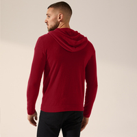 Vente en gros de sweats à capuche en cachemire 100% surdimensionnés personnalisés, à fermeture éclair, pour hommes et femmes