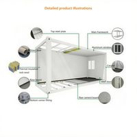 Maisons conteneurs modulaires préfabriquées de luxe, style moderne, démontables, portables, 10 pieds, 20 pieds, 40 pieds, en kit