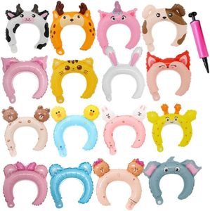 Headband Foil Animal Inflatable Hair Band Cute Cartoon Mylar Toy Balloon Halloween Valentine's Day Single Unisex - Product Image 1