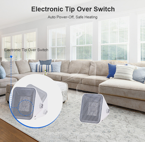 Calentador de Torre PTC de 1500W de Bajo Consumo con Control Giratorio, Indicador LED y <span class=keywords><strong>Salida</strong></span> de <span class=keywords><strong>Aire</strong></span> Cálido Confortable - Product Image 5