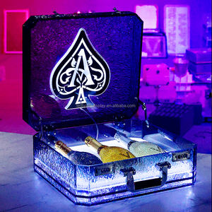 Étui de présentation de bouteilles de liqueur à 3 bouteilles avec éclairage LED et télécommande, logo personnalisé, design de couleur personnalisé, style américain, publicité - Product Image 5