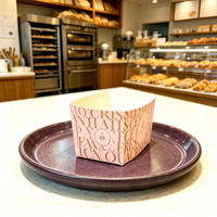 Échantillon Gratuit - Boîte Personnalisée pour Croissants, Pâtisseries, Biscuits, Desserts, Traiteur, Plateau de Fromages en Papier Ivoire