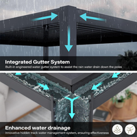 Pergola Bioclimatique Motorisée Automatique de Luxe en Aluminium pour Villa, Jardin, Terrasse et Espaces de Vie Extérieurs