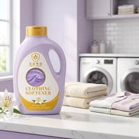 Lessive liquide adoucissante pour vêtements en verre découpé en cercle, parfum lavande, fraîcheur longue durée, produits de nettoyage