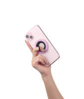 Accessoires pour téléphone : Support anneau en gel de silice et PC, trépied rotatif à 360°, poignée magnétique compatible avec les iPhone 16/15/14/13/12/11 Pro Max