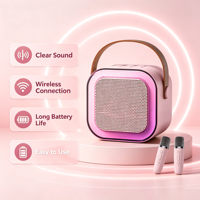 Microphone portable miniature K12 avec haut-parleur intégré pour karaoké sans fil – Idéal pour les fêtes