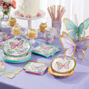 Vajilla Desechable para Fiestas con Diseño de Mariposas Hermosas Personalizadas DAMAI, Platos de Papel para Fiestas - Product Image 5