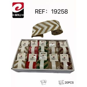 Mnj Christmas Ribbon Rolls 20Pcs Assorted Patterns Holiday Decorations - Product Image 1