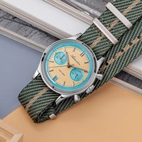 Addiesdive 2095 Nouvelle Arrivée Spéciale Montre à Quartz pour Hommes Bracelet en Nylon 3 Cadrans Chronographe 316L Acier Inoxydable BGW9 Montre de Plongée Lumineuse