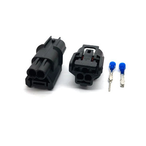 Conector de Sensor de Presión de Admisión Honda, 6188-0590 6189-0891, Conector Automotriz de Plástico Negro de 2 Pines Macho - Product Image 1