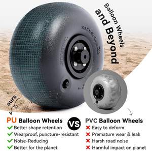 Hikenture Heavy Duty 9 \ "PU Neumáticos Beach <span class=keywords><strong>Wagon</strong></span> Plegable 308lbs Utility Cart <span class=keywords><strong>Big</strong></span> Balloon Wheels Vagones plegables de gran capacidad - Product Image 2