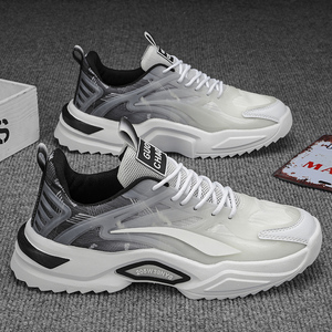 Zapatos Deportivos Casuales para Hombre, con Degradado de Color, Cómodos, con Amortiguación de Aire, Suaves, Antideslizantes, con Cordones de Tela - Product Image 3