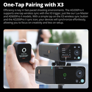 Flash de studio <span class=keywords><strong>Godox</strong></span> <span class=keywords><strong>AD200pro</strong></span> II 2.4G TTL 1/8000 HSS pour photographie en extérieur, lampe de poche avec batterie au lithium 2900mAh - Product Image 2