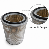 Nuevo Cartucho de Papel para Filtro de Aire de Compresor, 325mm Exterior, 215mm Interior, 465mm Altura, Filtración de Doble Etapa, Acero al Carbono