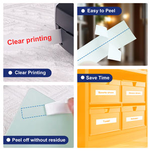 Ruban adhésif thermique compatible <span class=keywords><strong>DYMO</strong></span> D1 45015 rouge sur blanc 12 mm pour imprimantes LabelManager LM160 - Product Image 3