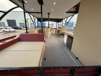 Nouveau Yacht de Luxe pour Fêtes, Bateau Ponton en Aluminium à Double Pont de 36 pieds, Salle de Bain Privée, Moteur Hors-Bord, Croisière et Pêche