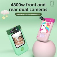 Ruidun 2025 – Jouet tactile pour enfants avec objectif rotatif à 180 degrés, appareil photo pour téléphone portable, écran HD de 2,8 pouces, carte TF, matériau ABS, jeu vidéo