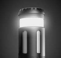 Haut-parleurs extérieurs étanches HS IPX5 à dents bleues avec lampe de poche Lampe de table Haut-parleur sans fil pour vélo, lumière LED Randonnée Camping