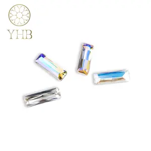Wholesale YHB Rhinestone Crystal Glass Square Stone For Clothes Bag Decoration