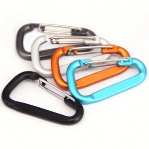Custom LOGO Small Aluminum D <b>Ring</b> Wire Gate Quick Release Carabiner <b>Clips</b> Spring Snap Hook Portable Eco-friendly Keychain - Product Image 3