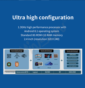 Hàng tồn kho cầm tay gồ ghề điện thoại di động mã vạch PDA cầm tay dữ liệu Collector dữ liệu Thiết bị đầu cuối NFC RFID <span class=keywords><strong>Android</strong></span> 11 máy quét PDA - Product Image 3