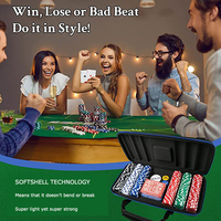 Bestseller ab Werk OEM Design leere Box 200/300/400/500 Stück Kapazität Jetton Aluminium Casino Poker Chip Fall