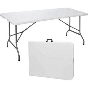 Table pliante portable 6 pieds X 30 pouces <span class=keywords><strong>en</strong></span> plastique intérieur et extérieur pour pique-nique, barbecue, fête - Product Image 1